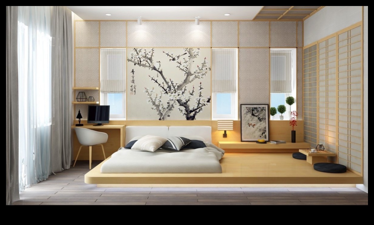 أفكار ديكور غرفة النوم اليابانية التقليدية لتحقيق الهدوء