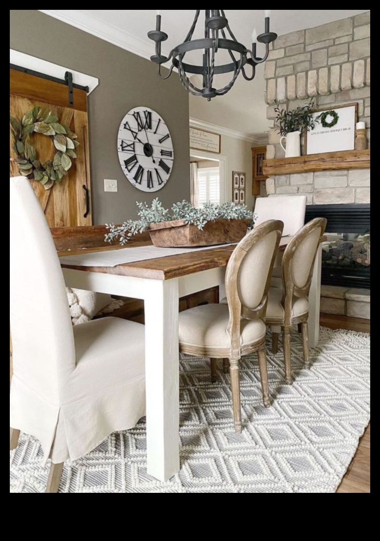 كيف يمكنني تحقيق مظهر المزرعة الحضرية في غرفة الطعام الخاصة بي باستخدام أفكار ديكور المزرعة؟