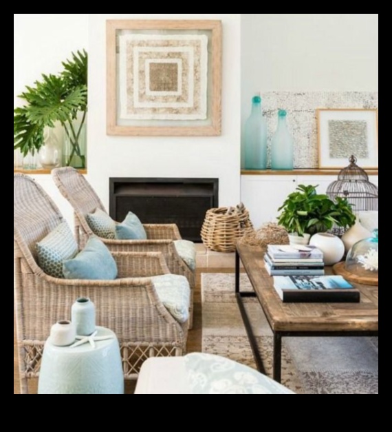 كيفية إنشاء غرفة المعيشة الساحلية مع أفكار ديكور الخوص؟